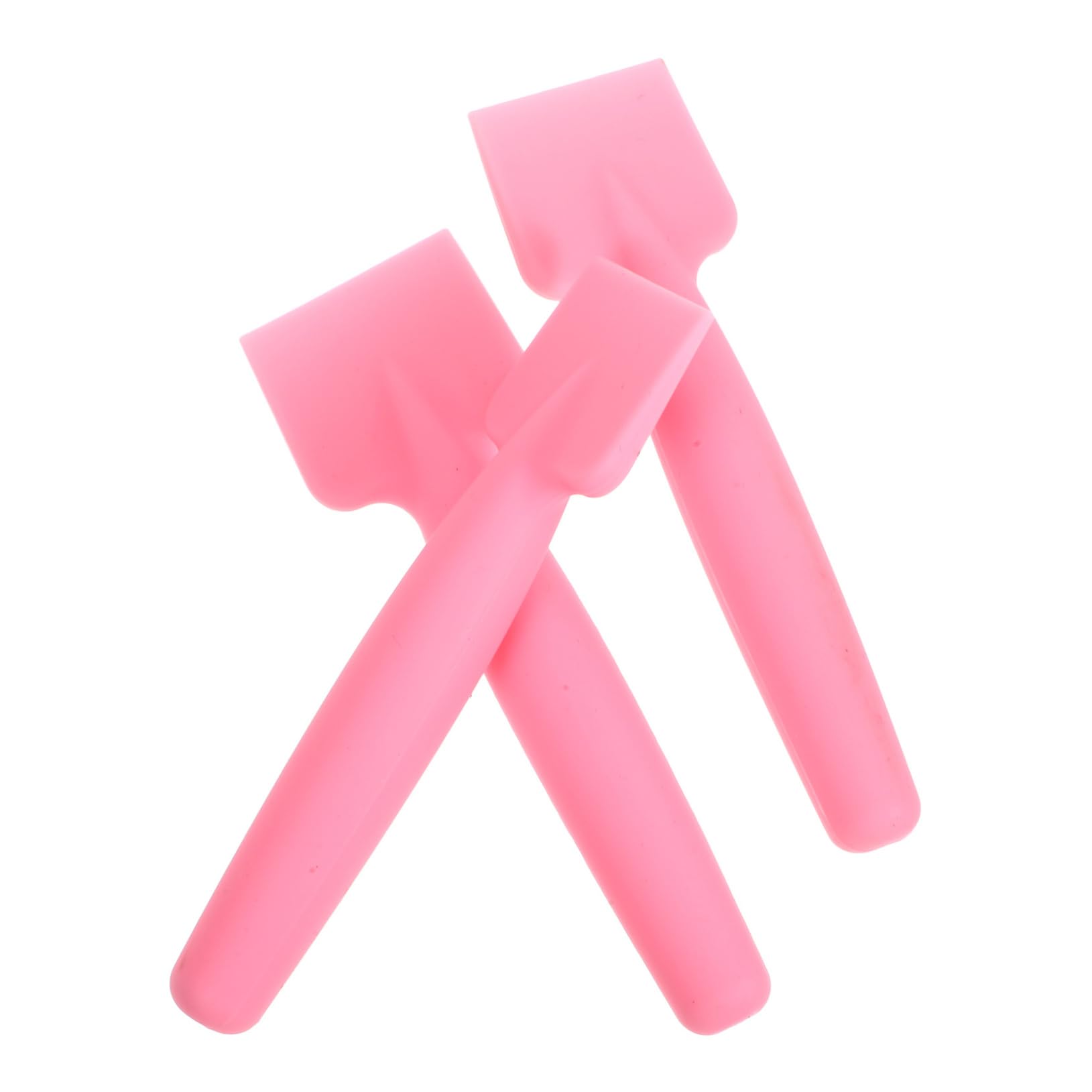 Outanaya 3pcs Silicone Makeup Mixing Spatula Tool for Foundation Blush Eye Shadow Lip Nail Polish Pink Bulk Packaging