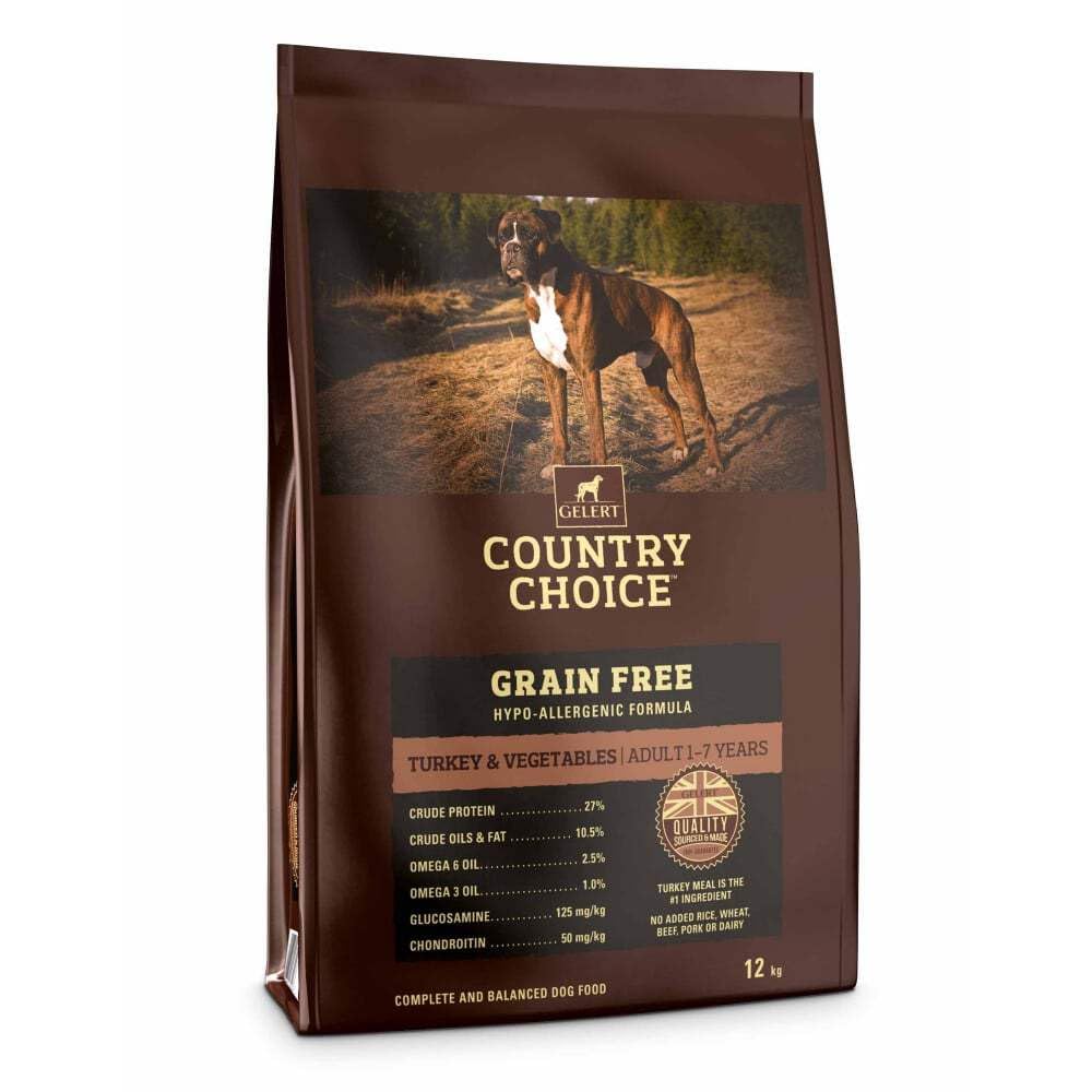 Other Gelert Country Choice Grain Free Turkey & Veg 12kg, Clear