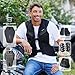 Hit-Air VHR Model Airbag Vest – Lightweight All-in-One Harness for Motorcycle & Equestrian Safety – Slim Design w/Reflex Visibility Strips – 60cc Cannisters - Adjustable Fit – Black – Size Large