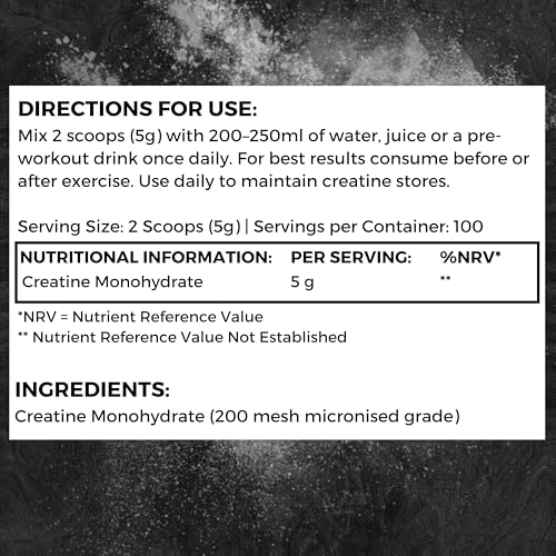 Nutripact Creatine Monohydrate Powder | For Muscle Growth, Performance & Recovery - Unflavoured Creatine 5g | 100% Pure Micronised Creatine Powder | Supports Strength Performance | 100 Servings | 500g - Image 5
