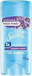 Secret Desodorante Antitranspirante em Gel Invisível Lavanda 73g