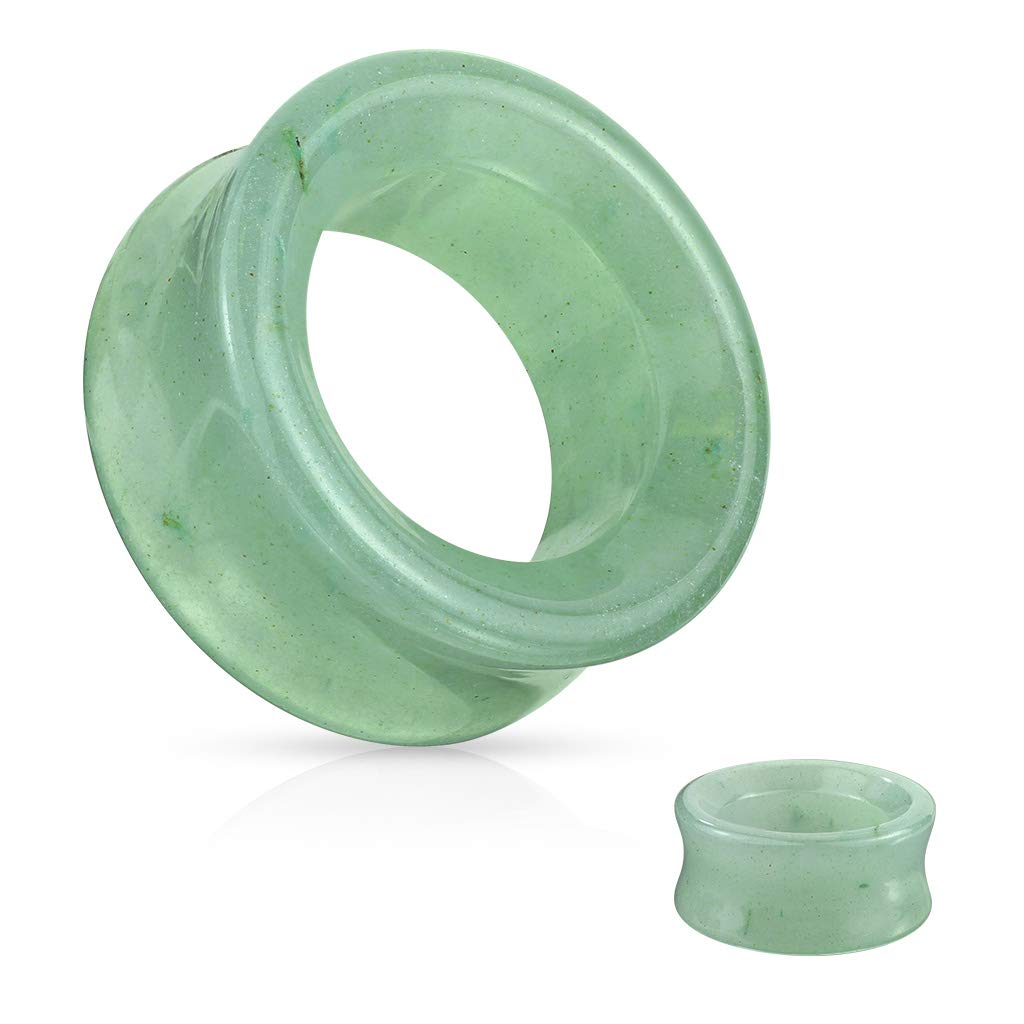 So SceneEar Gauges SoScene Center Hole Jade Organic Stone Ear Plugs Sold in Pairs