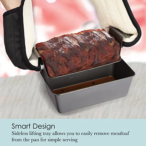 Chicago Metallic Non-Stick 2-Piece Healthy Meatloaf Set, Grey #TOP2