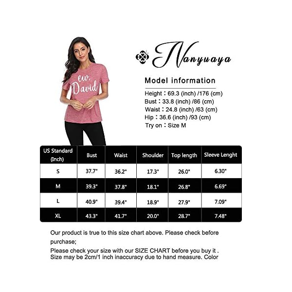 Ew-David-Shirts-for-Women-Funny-TV-Show-Novelty-Tshirt-Summer-Letter-Print-Graphic-Short-Sleeve-Tee-Top NANYUAYA Women Funny TV Show Novelty Tshirt Summer Letter Print Graphic Short Sleeve Tee Top
