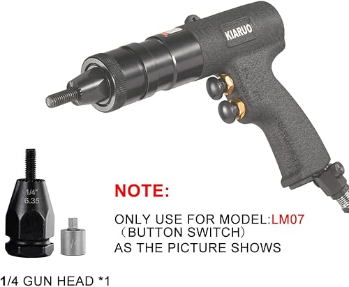 Miniatura 2 de Cabezal de pistola de tuerca de remache de bloqueo automático de 14 (1 unidad) para pistola neumática de tuerca de remache KIARUO