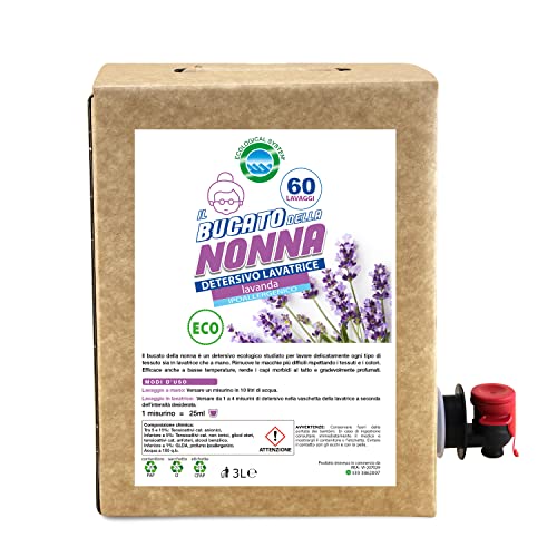 Detersivo lavatrice ecologico Profumo LAVANDA - Il Bucato della Nonna Bag in Box 3L - 60 lavaggi