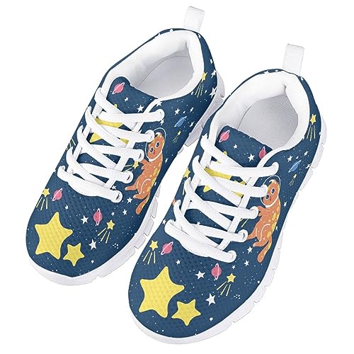 MARSVOVO School Shoes for Boys Girls Lace-up Lightweight Breathable Athletic Flexible Walking Shoes for Kids Most Comfortable Casual Classic Fashion Playing Sports Shoes3