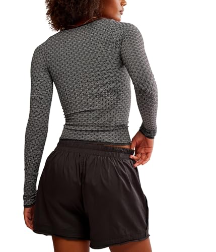 Free People Women's Love Letter Long Sleeve, Black2