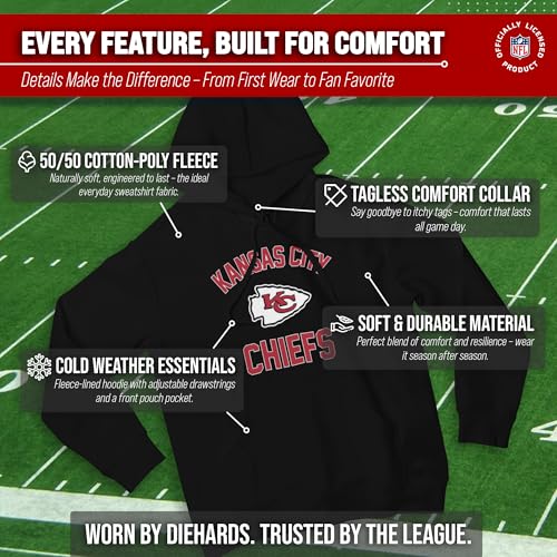 Image of Team Fan Apparel NFL Gameday Hoodie Pullover Sweatshirt for Men and Women | Officially licensed NFL Gameday fleece pullover - kangaroo pocket, ribbed cuffs, drawstring hood, unisex fit