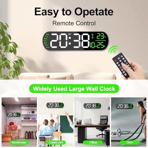 Reloj Digital de Pared con Pantalla LED 13.7 pulg miniatura 7