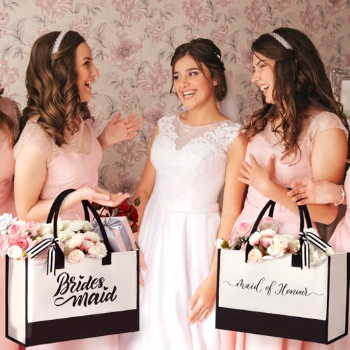 Abbylike 20 Piezas Bolsa de Lienzo para Dama de Honor miniatura 6