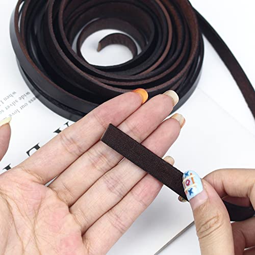 Breite Lederbänder 5cm X 2m - Braune Lederstreifen Für Basteln & Handwerk
