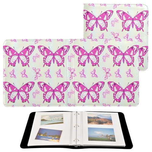JUMBEAR Álbum de fotos grande autoadhesivo con 20 páginas, álbum de recortes para boda, familia, bebé, vacaciones, hermosas mariposas