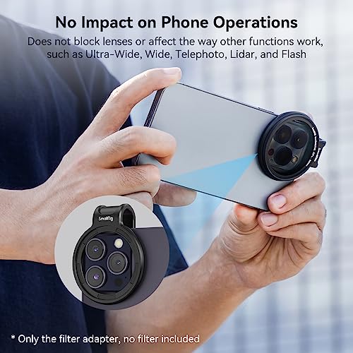 Image of SmallRig 52mm Universal Magnetic Filter Adapter Ring, Quick Release Magnet Upgraded Phone Lens Filter Ring for iPhone for Samsung for Huawei for Pixel - 3845B