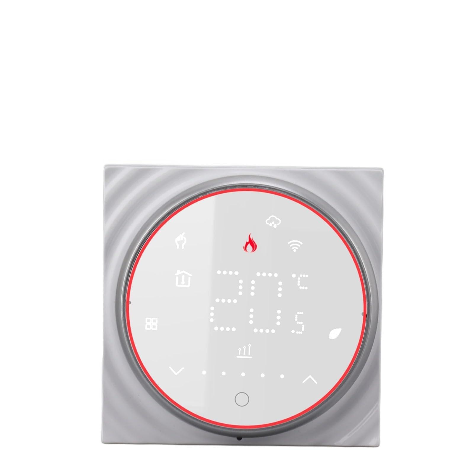 Termostato Inteligente Programable WiFi, Pantalla LED de Alta Precisión, Contacto Seco para Horno Colgante de Pared, CA 95V-240V para Uso Doméstico (Blanco)