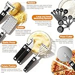 46Pcs Cooking Utensils Set - 18/10 Stainless Steel Kitchen Utensils Set, Complete Tools with Metal Kitchen Gadgets, Dishwasher Safe Spatula Set for Beginner Cooks, Apartment Dwellers, Homemakers - Image 3