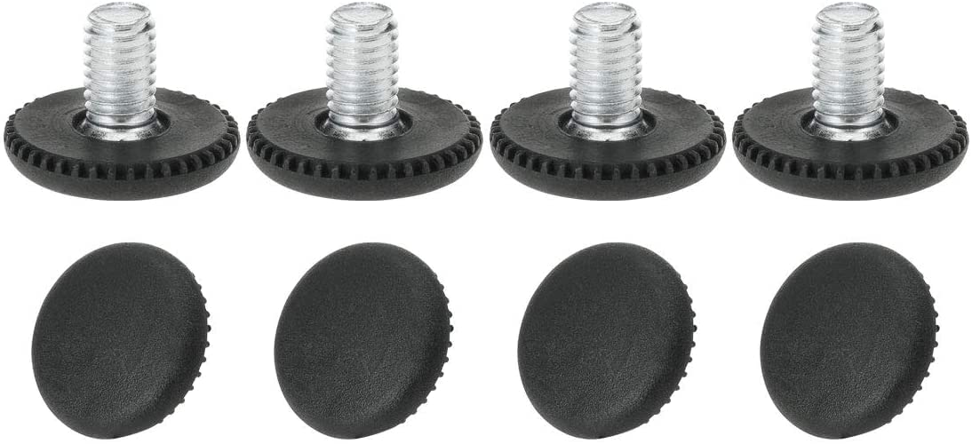M8 x 10 25mm Leveling Feet Adjustable Leveler Floor Protector for House Furniture Chair Table Desk Leg 8 Pack