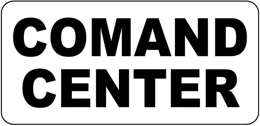 Command Center Black Retro Vintage Style Sign With HolesVinyl Sticker Decal 8