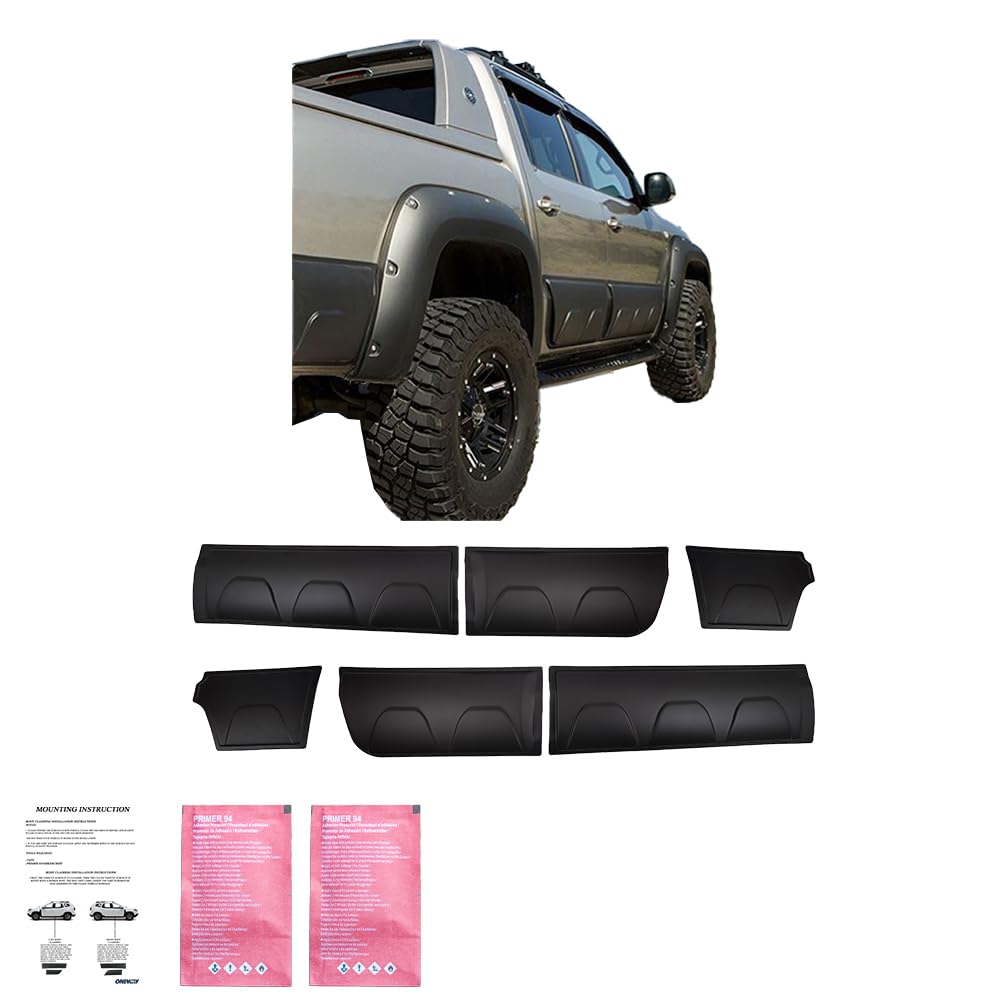 ONEWAY AUTO ACCESSORIES Osłona karoserii, ochrona drzwi, kompatybilna z VW Amarok Mk1 Mk1 Facelift 2010 do 2022, 6-częściowy
