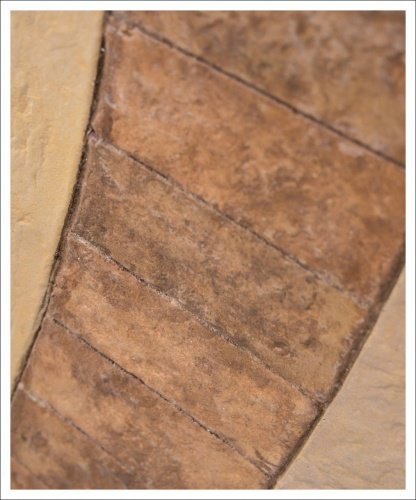 Walttools Concrete Stamp Roller Set For Decorative Borders (Old World Soldier Course) For Stamped Concrete & Overlay - Quick & Easy Way To Stamp Curves & Add Linear Features #TOP2