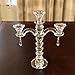 allgala Candle Holder, 3-Arm Crystal Candelabra Taper Candlestick Candle Holder Centerpiece for Home Wedding Event and Party Festival