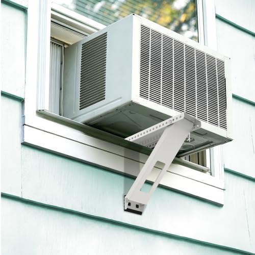 Image of Jeacent Window AC Bracket No Drill, Heavy-Duty Window Air Conditioner Support Bracket Up to 160lbs, Fits Single or Double Hung Windows