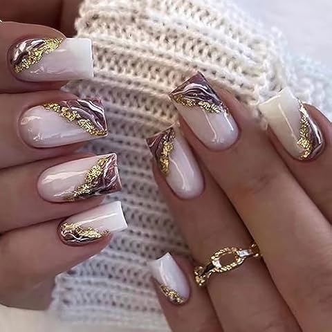 Brishow French Marble Press on Nails Cover