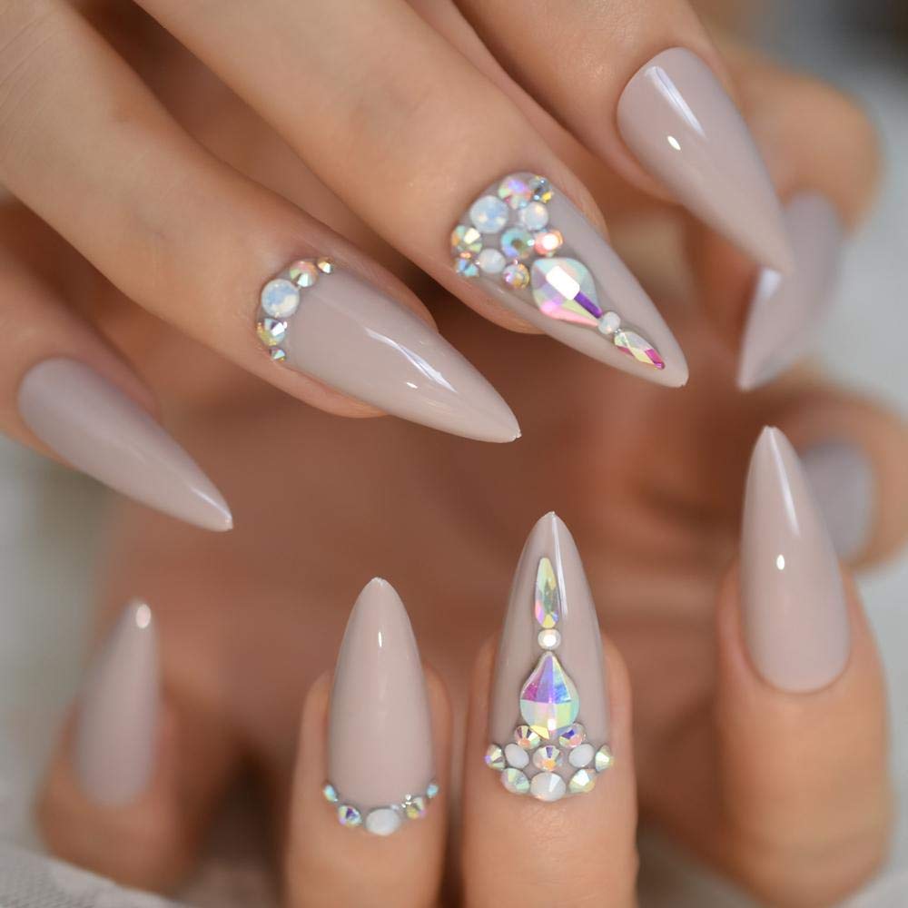 ACiyD Marmor Druck Design Falsche Nägel Rundkopf Kurze Größe Nail Art Mädchen Glänzende Rote Farbe Mode Gefälschte Nägel