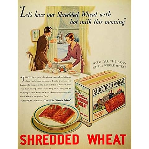 LBS4ALL shredded wheat metal sign retro breakfast cafe sign plaque Cover