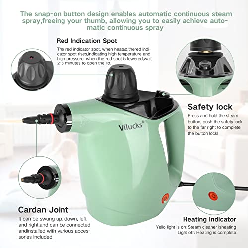 Handheld Steam Cleaner, Steamer For Cleaning, 10 In 1 Portable High Pressure Steam Upholstery Cleaner, Pressurized Steam Cleaner For Home Use, Furniture, Car, Sofa, Bathroom, Grill, Tile, Surface #TOP3