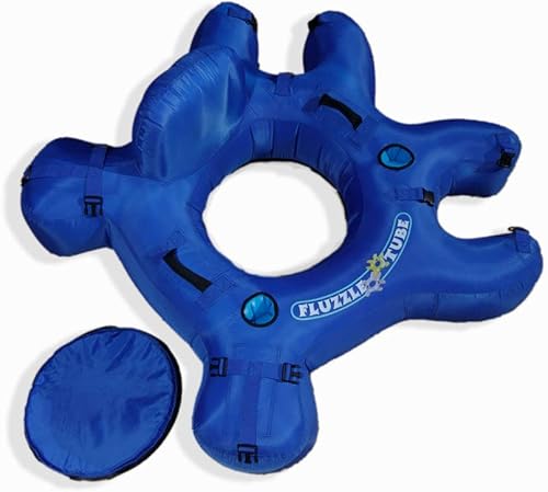 Fluzzle Tube River Pro - Tubo de agua inflable con respaldo y portavasos | Silla flotante conectable para playa, natación, piscina, diversión en el
