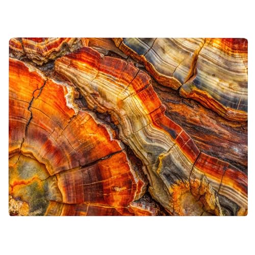 Petrified Wood Grain Agate Marble Kitchen Glass Cutting Board Decorative Gift Marbled Granite Stone Rock Gift For Her Mom Wife