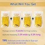 Gold Streamers Backdrop Curtains - 4 Pack of 3.2x8.2ft Gold Foil Fringe Curtain for Birthday Party Decorations - Image 4