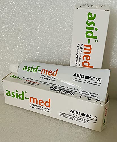 Foto von Asid-Med Hair Removal Cream Körper und Intim Enthaarungscreme von KD24 2 Tuben mit 1 Metallspatel