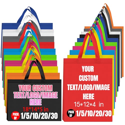 YanNanKe Bolsas de Mano Personalizadas con Logotipo Bolsas de Tela Personalizado al por Mayor para Empresas Bolsas de Compras Reutilizables Personalizadas-38x30x10cm