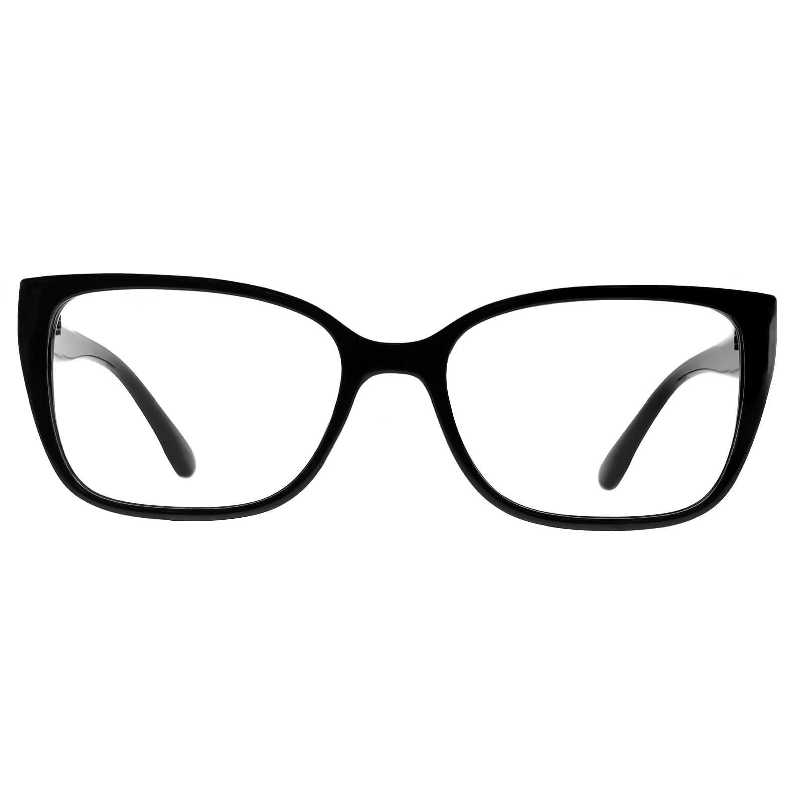OCCI CHIARI Women's Reading Glasses 2.5 Medium Square Blue light Blocking Glasses for Women Bling Decorated Reading Glasses Computer Glasses (Light Black