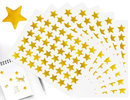 ZoeTekway 1620 Pieces Gold Stickers Stars Reward Stickers Sticker Stars For Kids Reward Pupils Teachers Stars Stickers