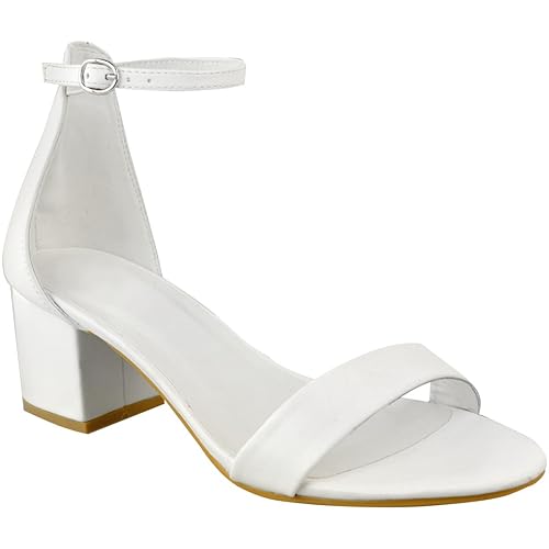 White Block Heel Sandals Amazon.co.uk