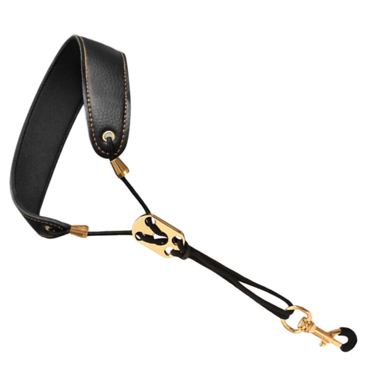 GALPADA Leather Saxophone Neck Strap Durable Comfortable Strap for Alto Tenor Soprano Saxophones Ergonomic Design Reduces Neck Pressure Sweat for Musicians