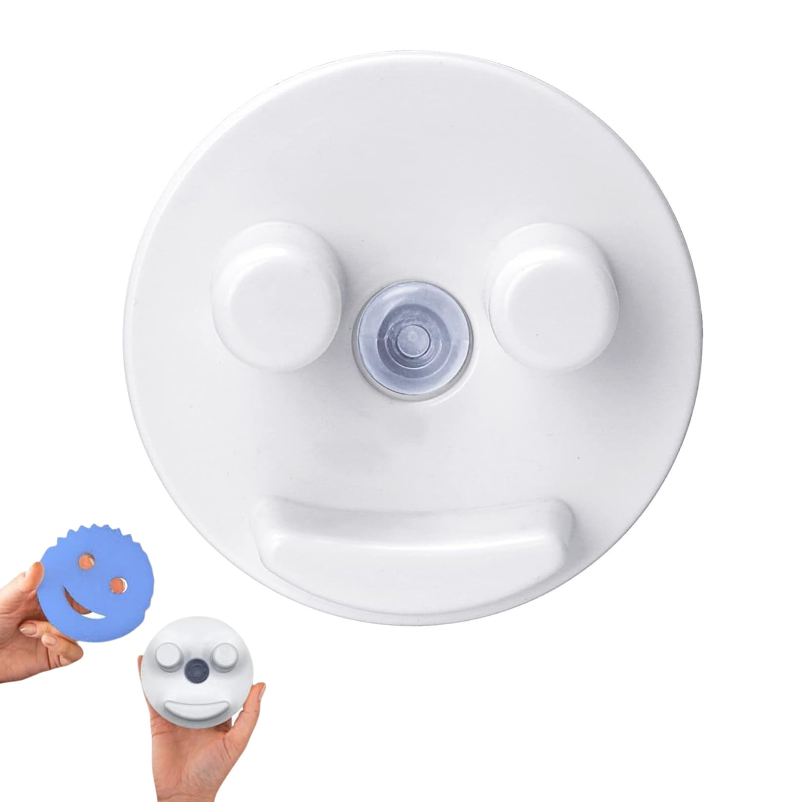 Scrub Sponge Holder for Daddy Mommy,Smiley Face Sponge Storage Holder,Suction Cup Scrub Holder For Sink,Kitchen Sponge Holder