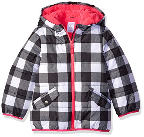 Doudoune fille chaude à carreaux Carter's veste d'hiver imperméable 5-6 ans