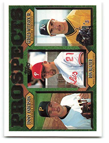 1997 Topps #492 Jimmy Anderson/Ron Blazier/Jay Witasick NM-MT RC Rookie Pittsburgh Pirates/Philadelphia Phillies/Oakland Athletics Baseball