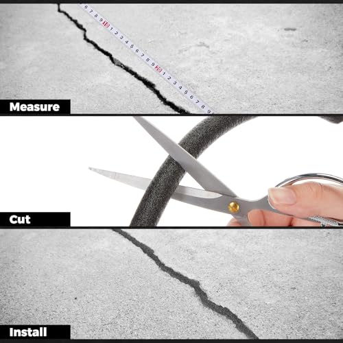 Image of MotiMind Foam Backer Rod for Gaps Joints,1 /4 Inch x 100 Ft,Black,1 Roll | Caulk Saver Concrete Crack Filler, Weather Stripping Seal, Door Window Insulation, Backing Rod Expansion Joints