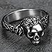 Jude Jewelers Stainless Steel Gothic Skull Head Halloween Biker Cocktail Party Vampire Rock Hiphop Viking Ring (Silver, 11)