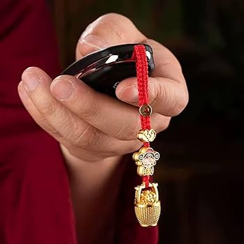 Amazon.co.jp: キーホルダー キーリング 中国風 富神 ペンダント