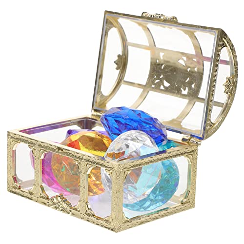SUPVOX 1Set Gemstone Treasure Box for Gems for Summer Pool Games Birthday Parties and Creative Play Activities