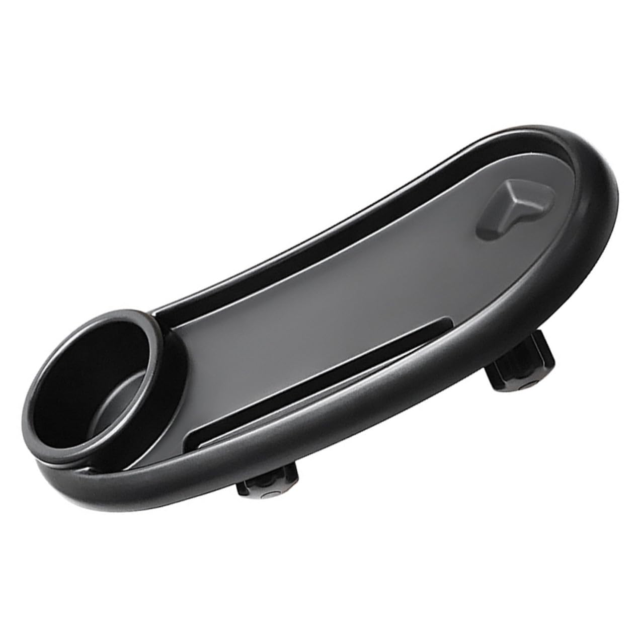 Plateau de Poussette Amovible avec Porte-gobelet Plateau Snack pour Poussette Support Repas Facile à Installer Pratique et Accessoire Noir