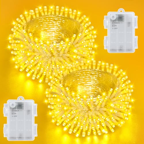 Dalugo Lichterkette Außen Batterie Timer, 5M 50 LED Lichterkette...