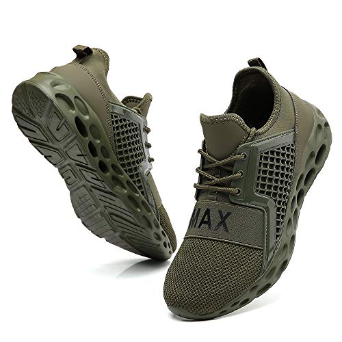 Green Tennis Shoes for Men Lightweight Running Shoes Athletic Casual Sport Shoes Gym Runner Stylish Sport Walking Jogging Sneakers Size 11