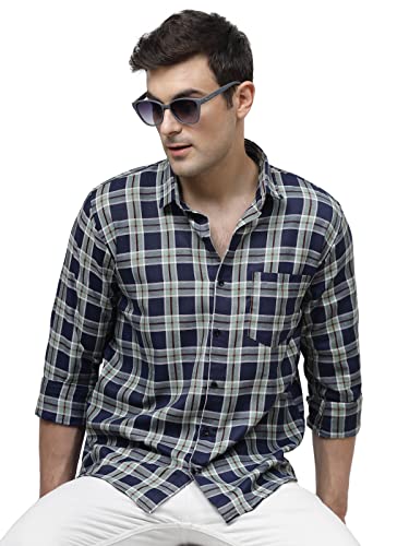 Image of ELYYORK Men's Checkered Regular Fit Shirt